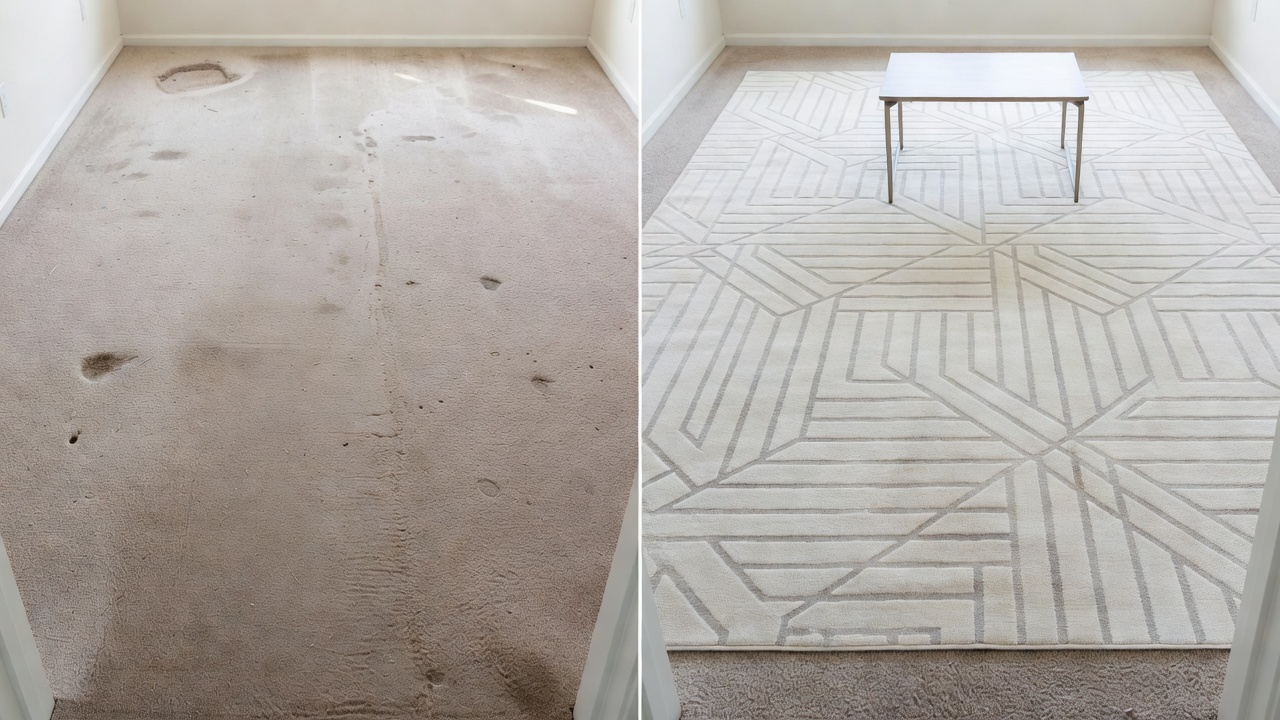 How to Cover Ugly Rental Floors 5 Damage-Free Methods That Actually Work