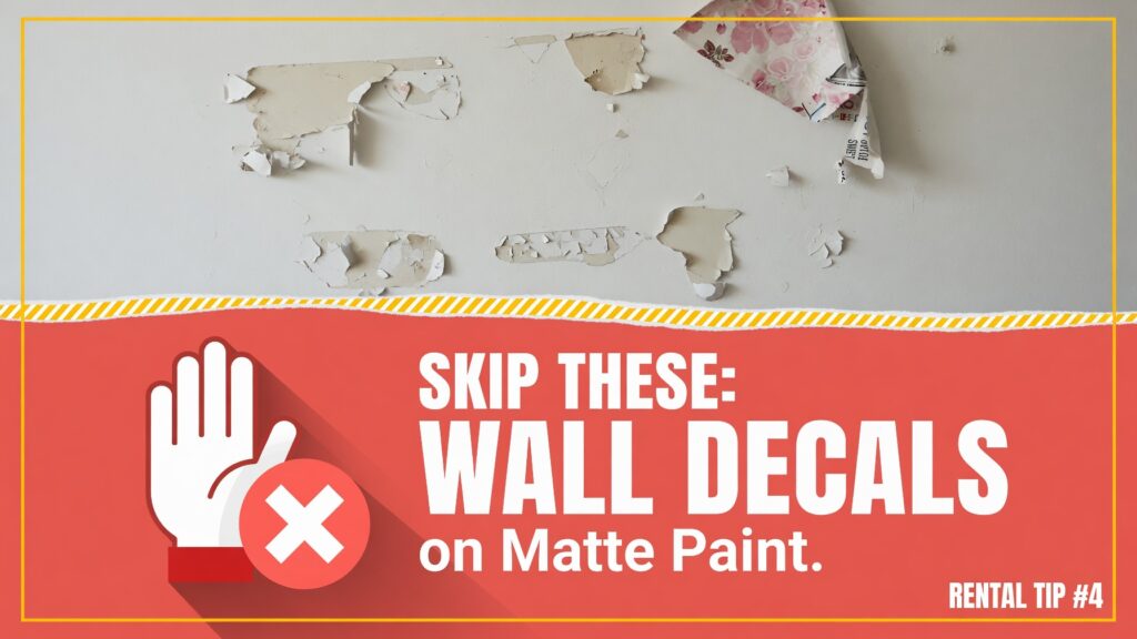Cost and time comparison chart for budget rental decorating ideas showing damage risk levels

